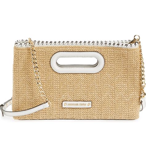 MICHAEL Michael Kors Large Rosalie Straw Clutch